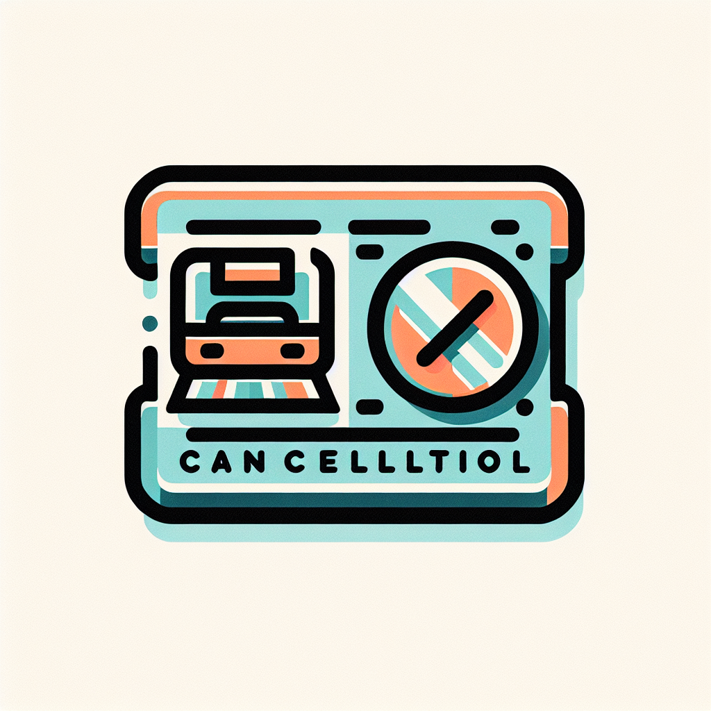 新幹線のチケットとキャンセルシンボルのイラスト